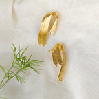 Gold Ribbon stud earrings 🎗️