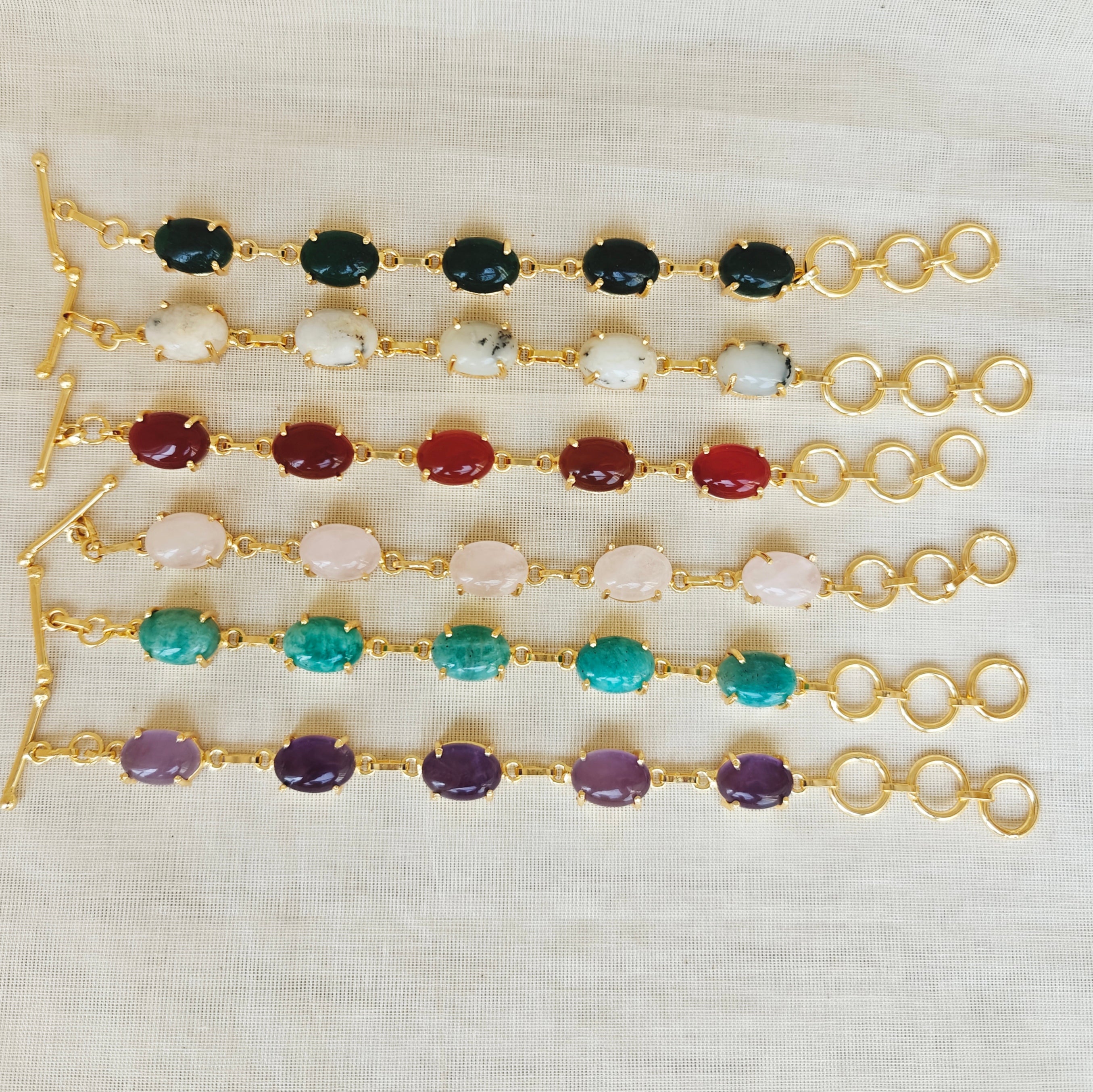 Natural tumble stones bracelet