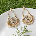 Golden Lotus Chandbali