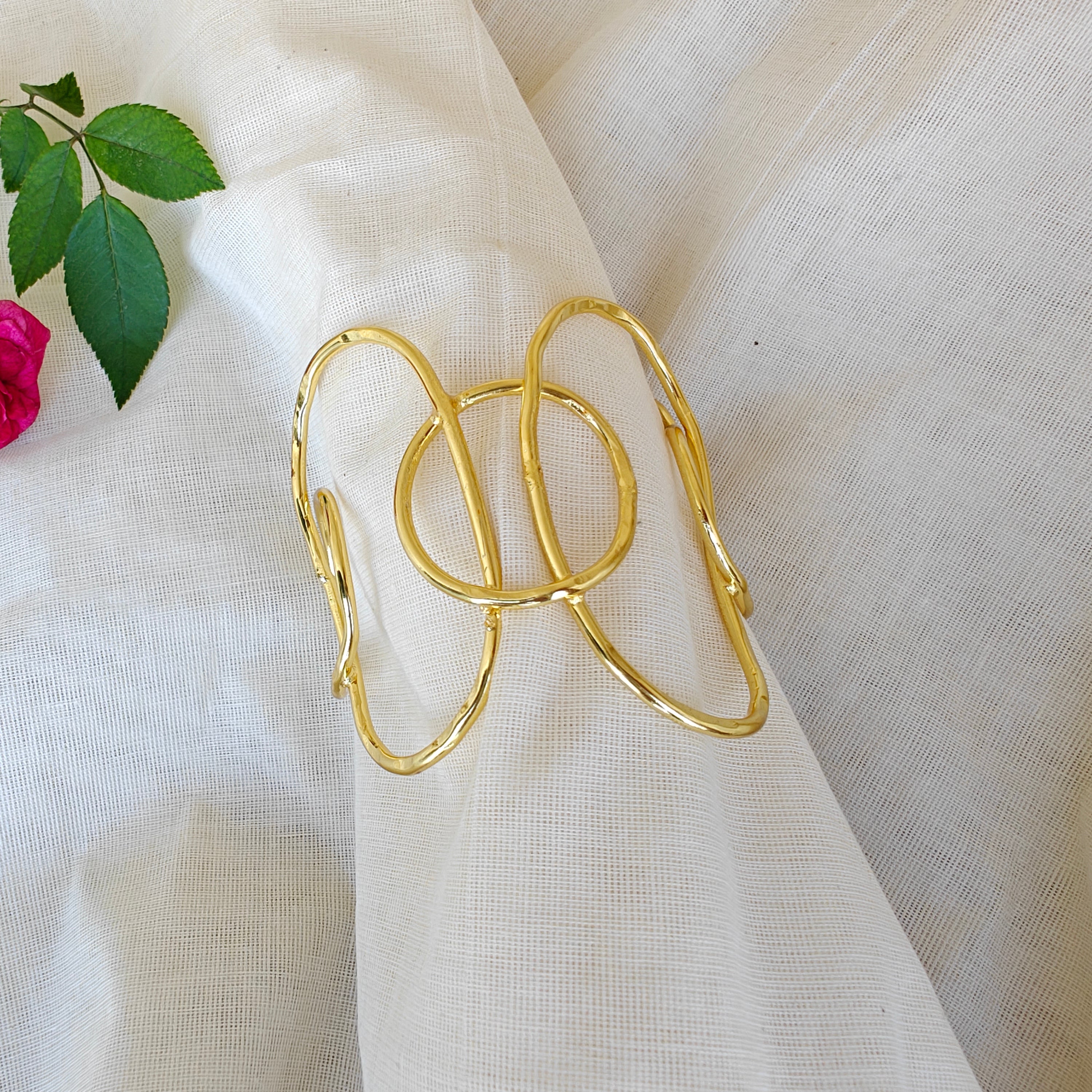 Golden Orbit Statement Cuff