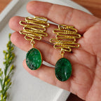 Whimsy Waves and Bold Drops - green