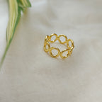 Golden Bubbles Band finger ring