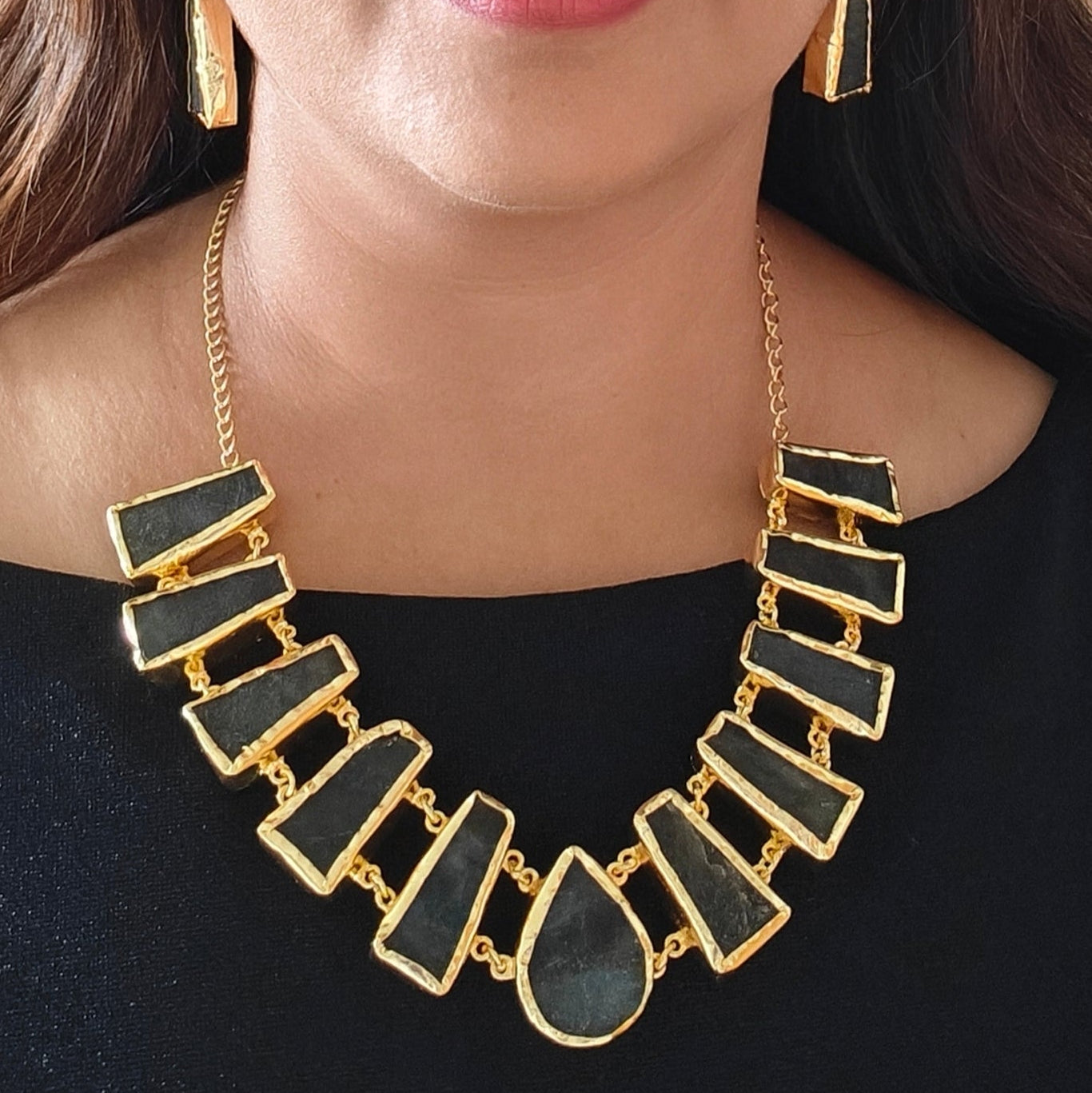Labradorite Cleopatra Necklace Set