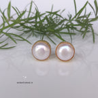 Fresh water pearl studs