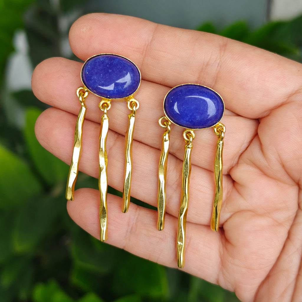 Indigo Pop Raindrop Earrings