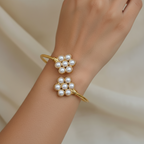 Petite Pearl Bouquet Open Bangle