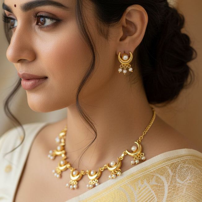 Chandrakor pearl choker set