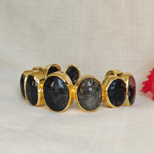 Rutile Quartz Orbit Statement Cuff