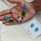 Dainty Boho Choker and Stud set