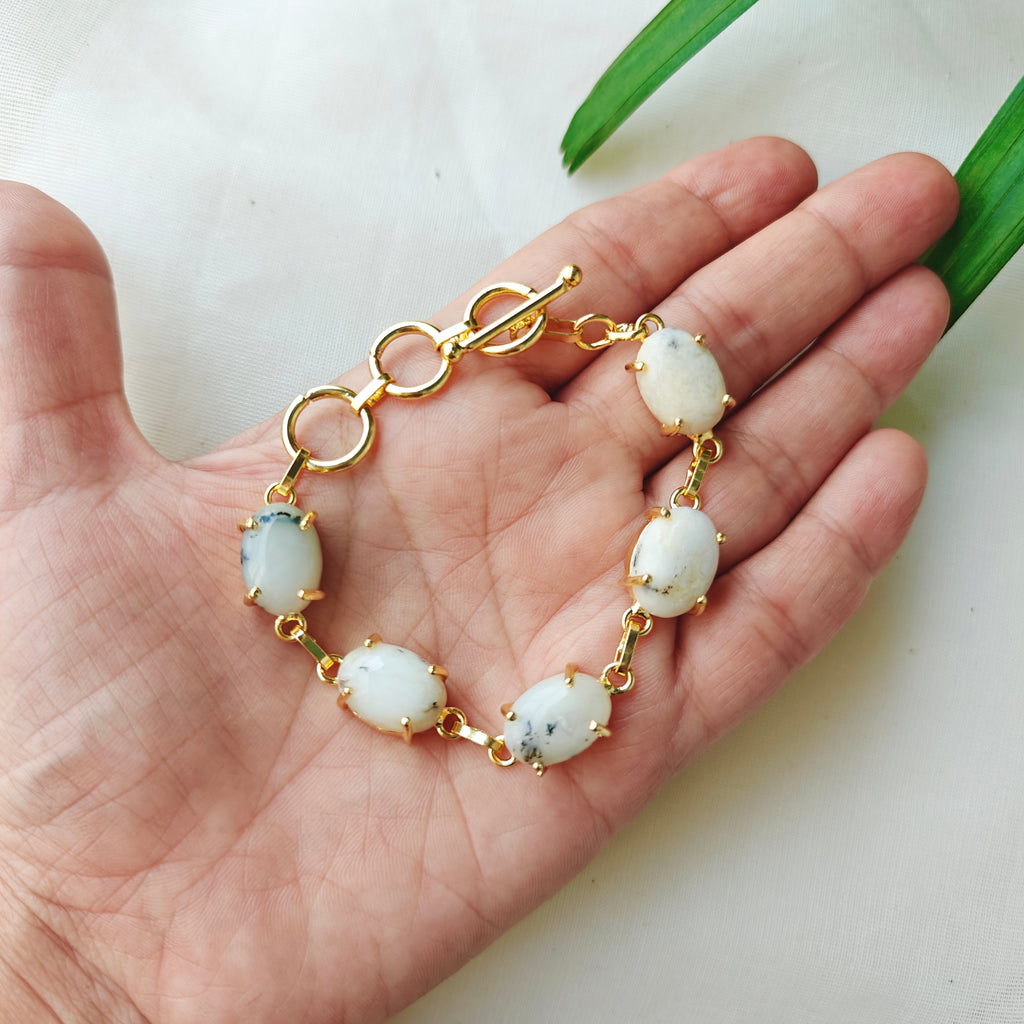 Natural tumble stones bracelet