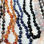 Agate graded beads necklace