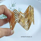 Layered Zig-Zag Open Cuff bracelet