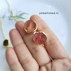 Multi quartz buttons choker with studs