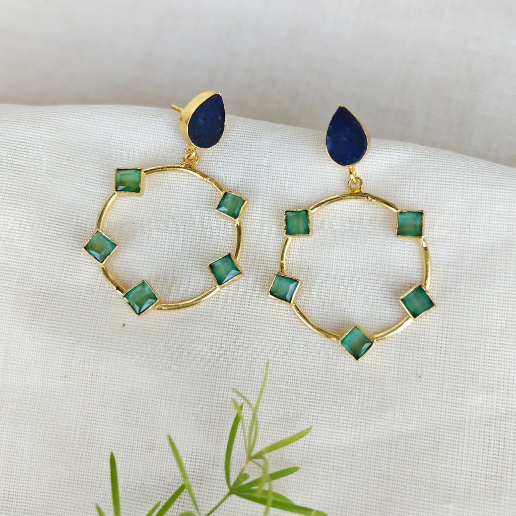 Mint Halo Drop earrings