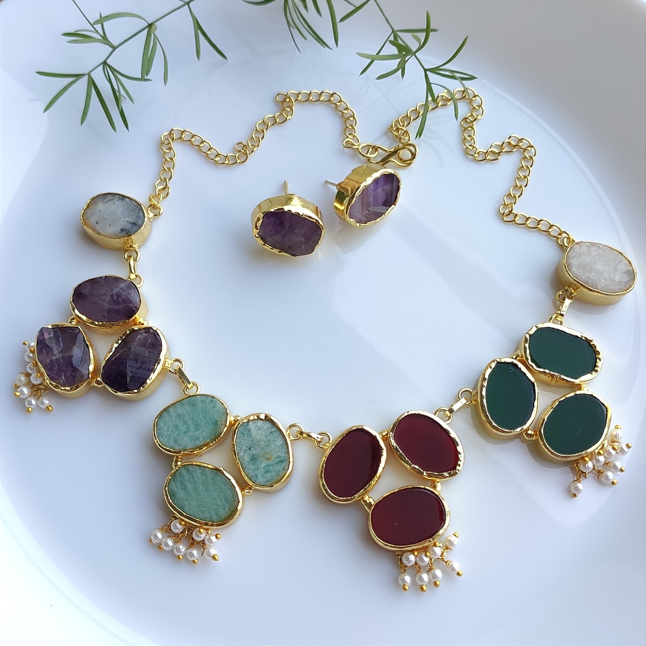 Gemstones galore necklace set