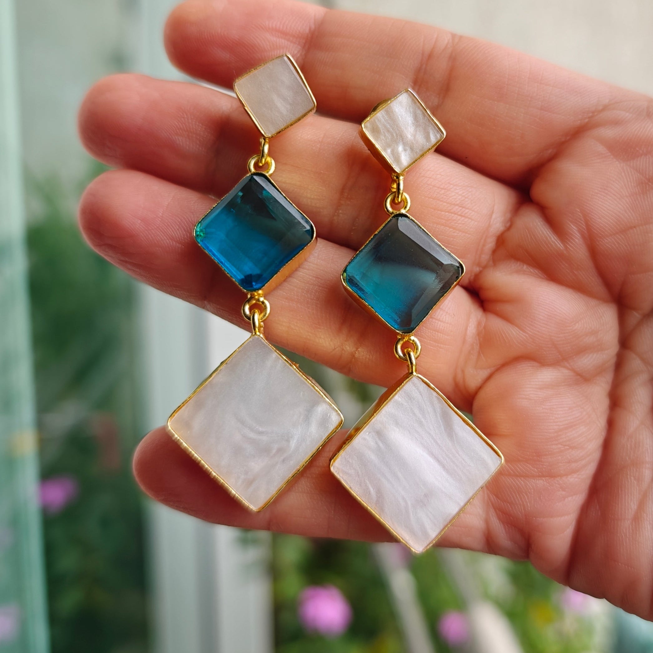 Ocean Haze Drop Earrings