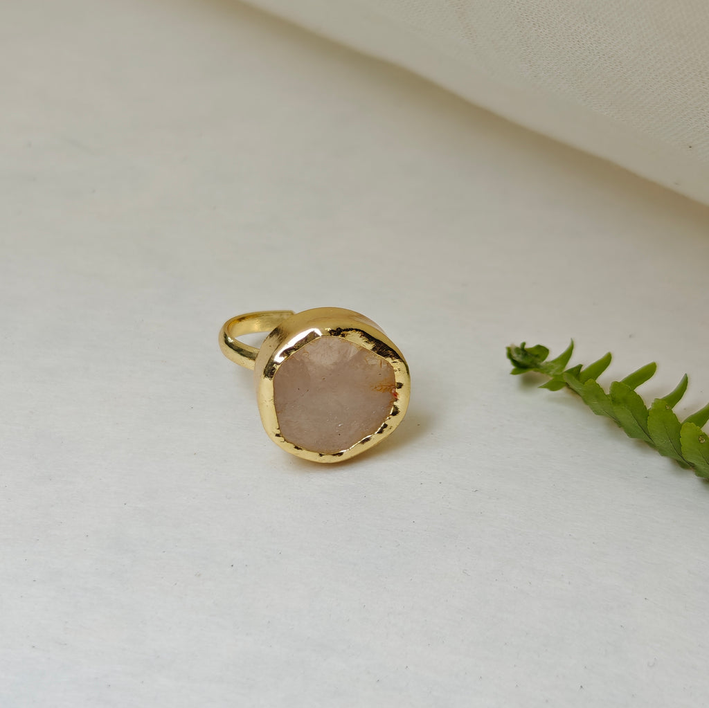 Natural Stone Button finger ring