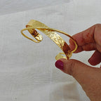 Hammered Gold Wrap Cuff