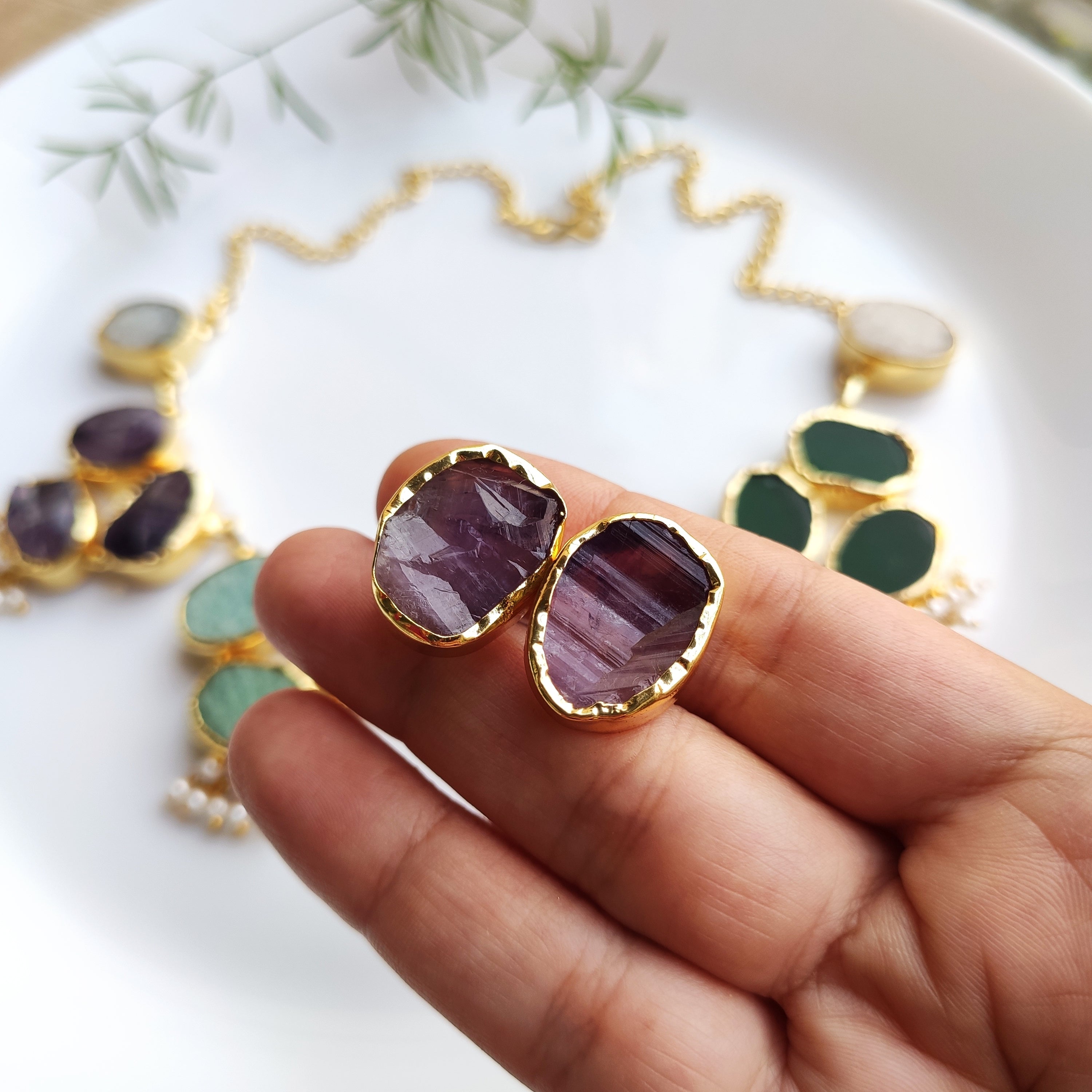 Gemstones galore necklace set