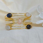 Moonlit Stack-in-One Gemstone Cuff bracelet