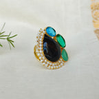 Kaleido Luxe Multi-Stone Ring - black