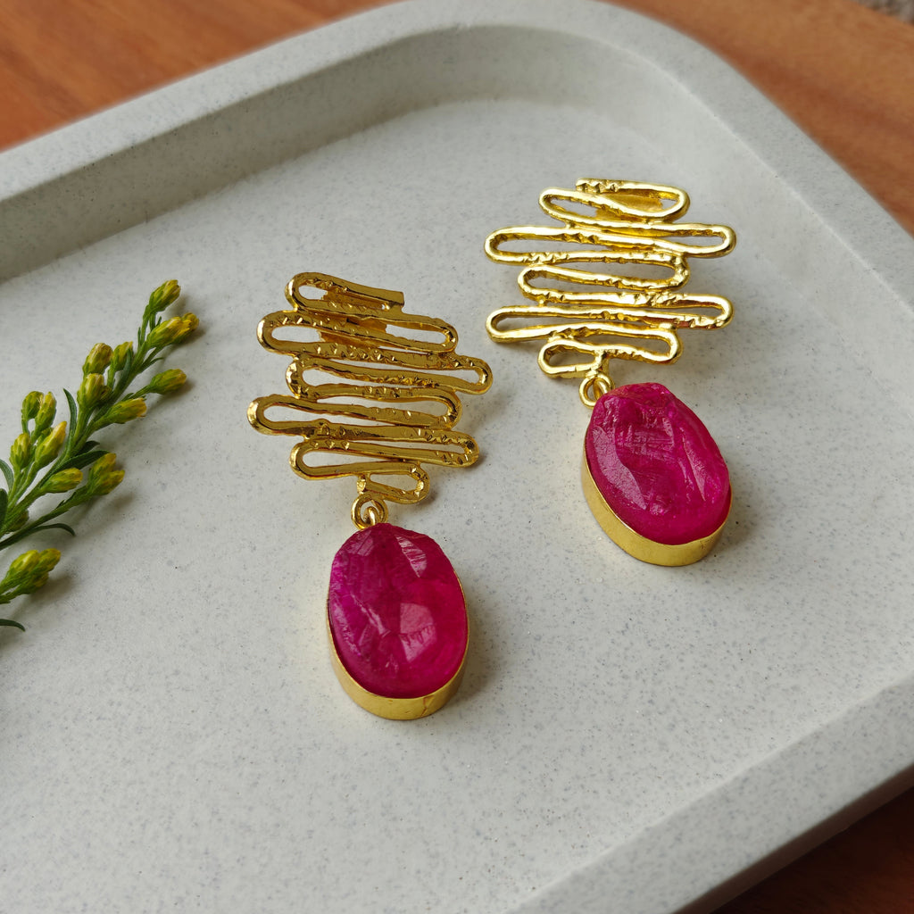 Electric Charm - Whimsy Waves and Bold Drops - pink