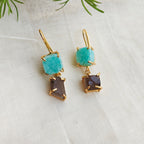 Double raw stones danglers