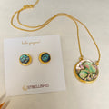 Abalone Shell Pendant necklace set