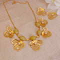 Vibrant Stones and Filigree Blooms necklace set