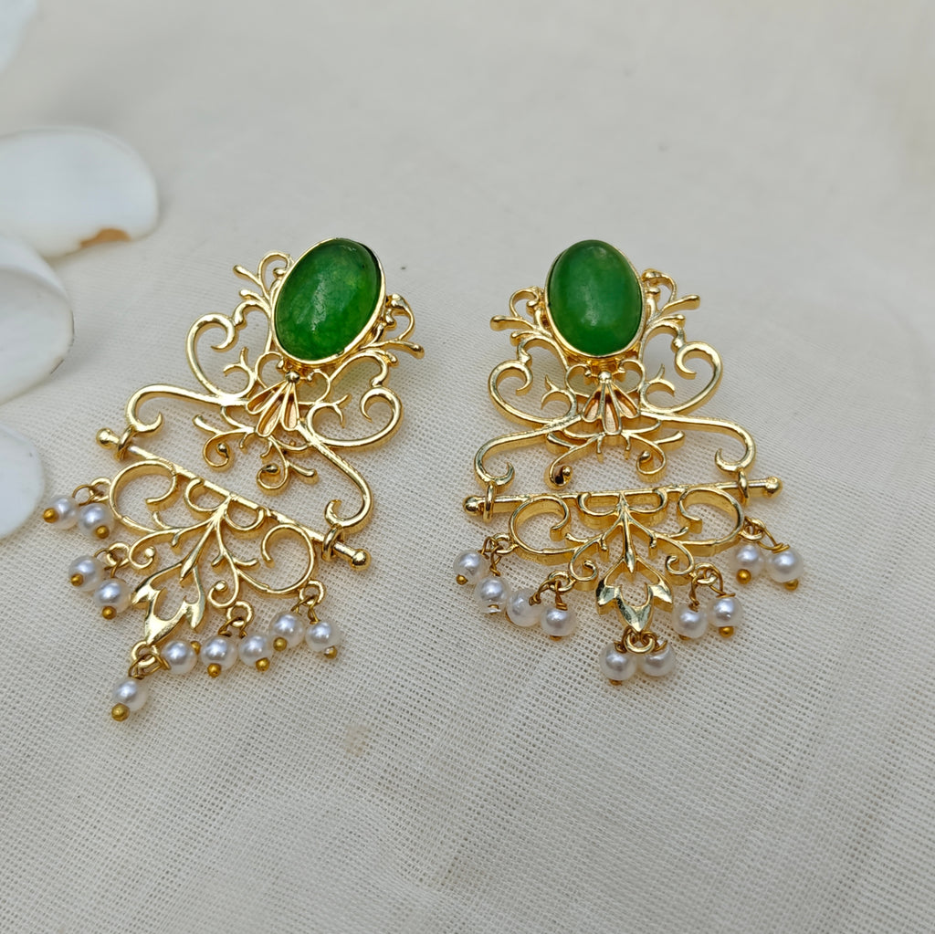 Filigree Golden Chandelier Earrings