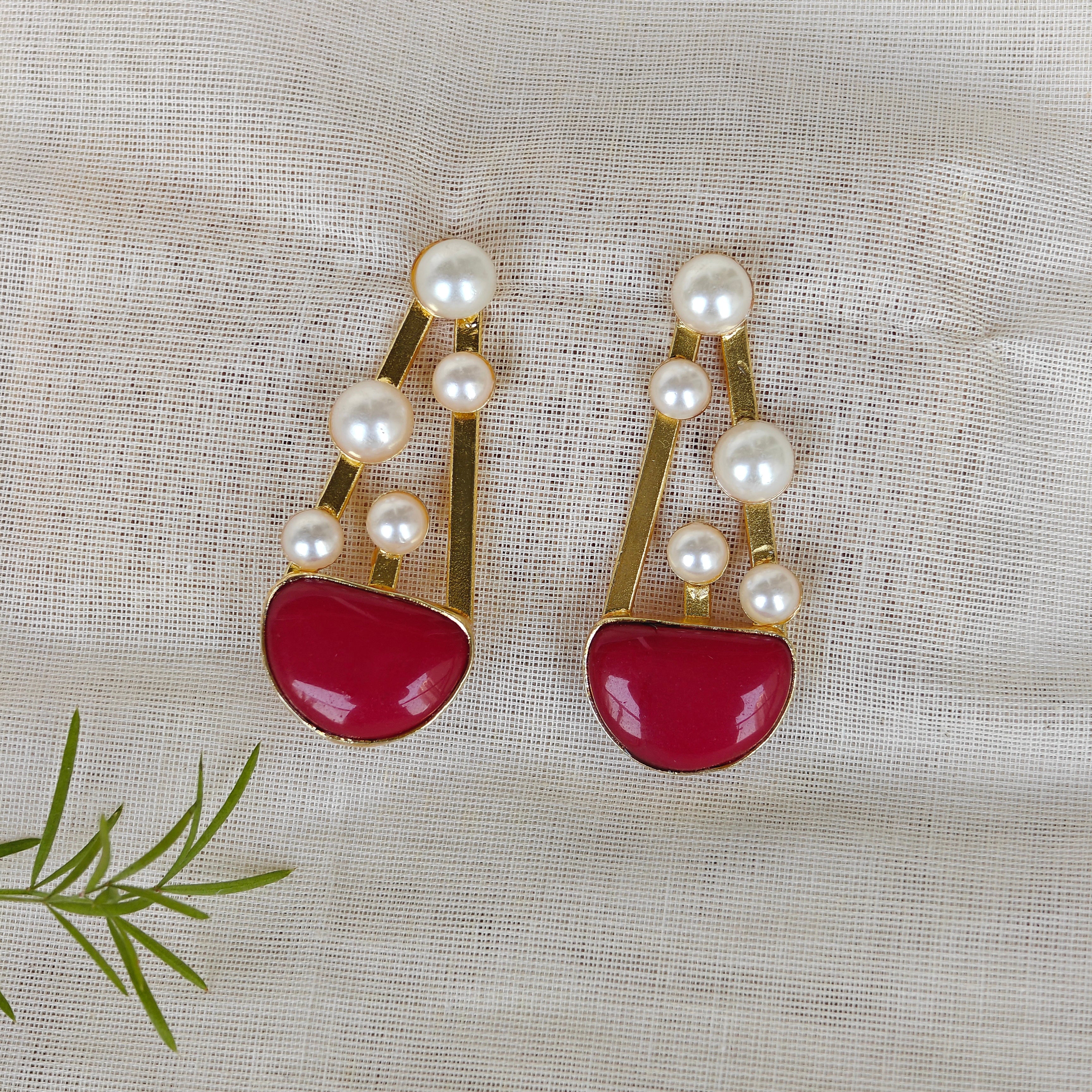 Abstract Melody drop earrings