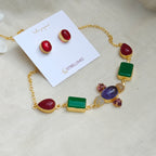 Dainty Boho Choker and Stud set