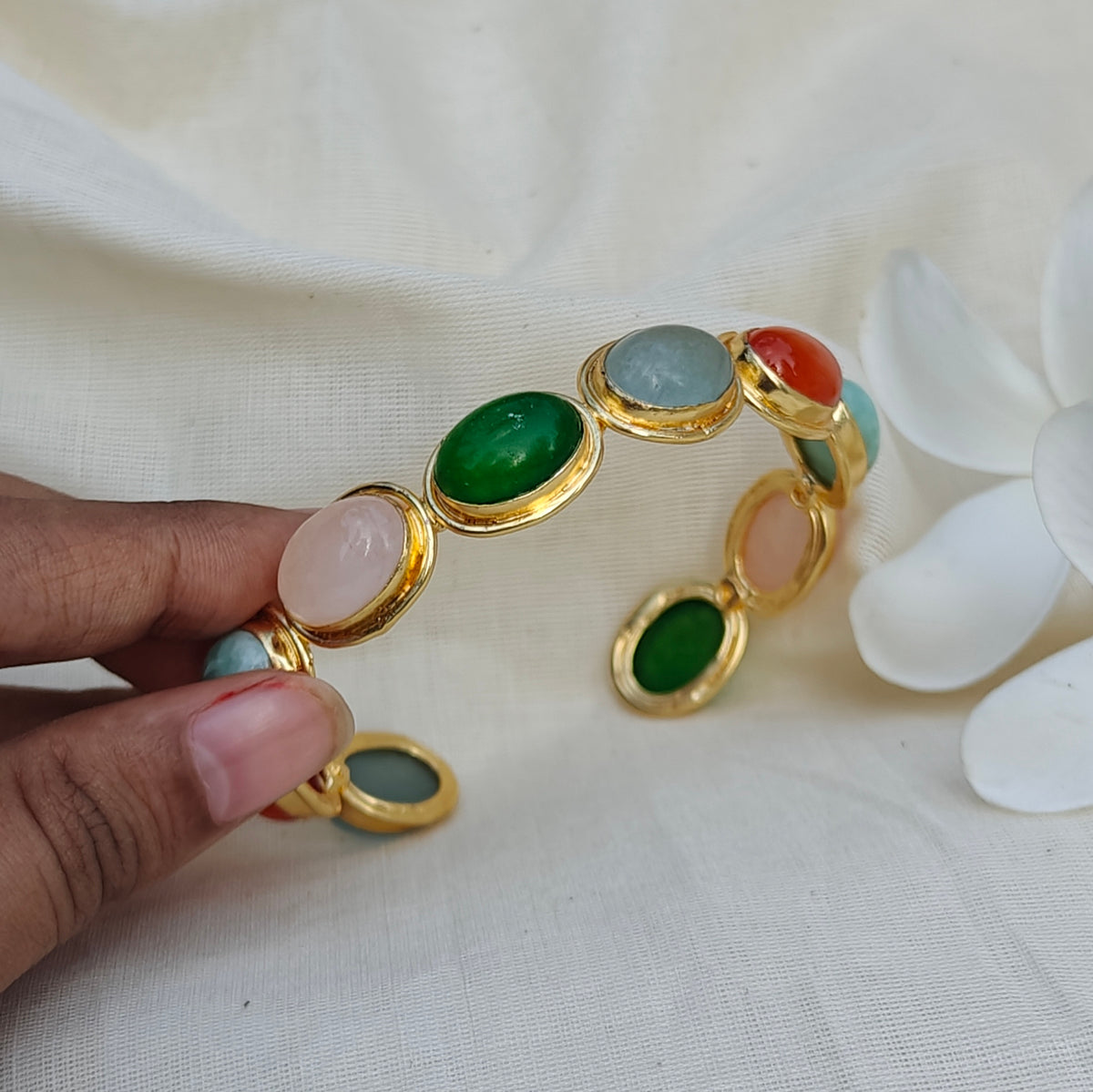 Terra Gemstone Cuff bangle