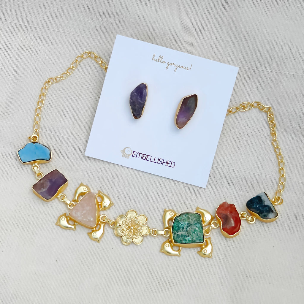 Raw Crystal Floral Dream Set