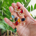 Rainbow Lotus Pendant set