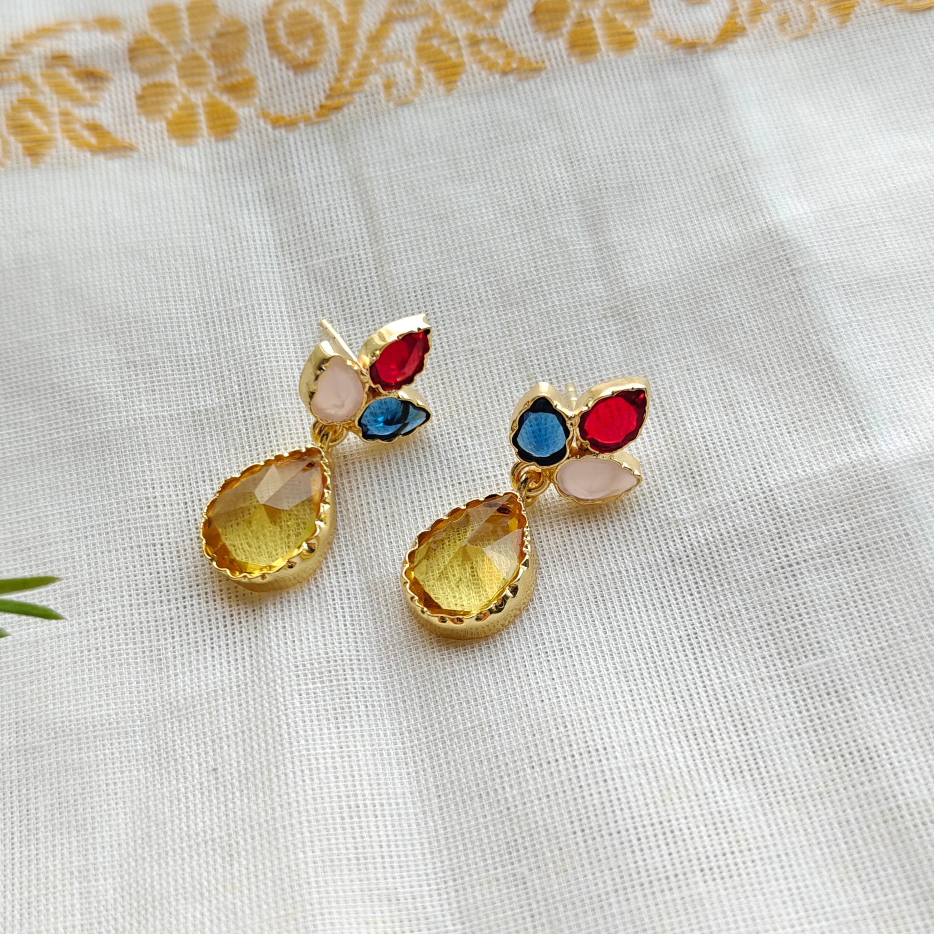 Vibrant Mosaic Teardrop earrings