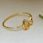 Natural Citrine Slim Open bangle