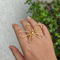 Golden Daisy Statement Ring