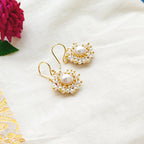 White freshwater pearl cluster small danglers