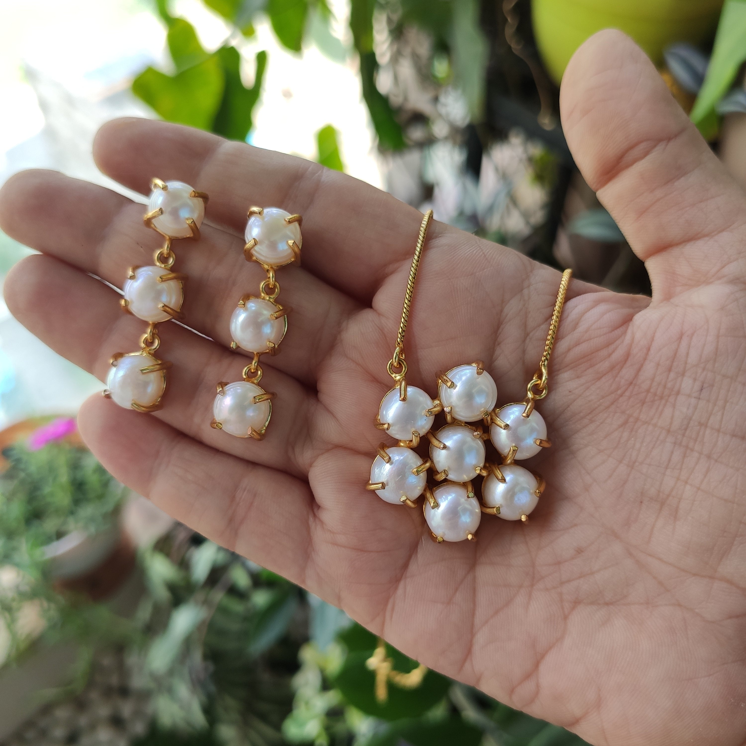 Pearl Bloom Necklace Set