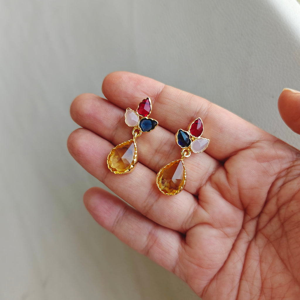 Vibrant Mosaic Teardrop earrings