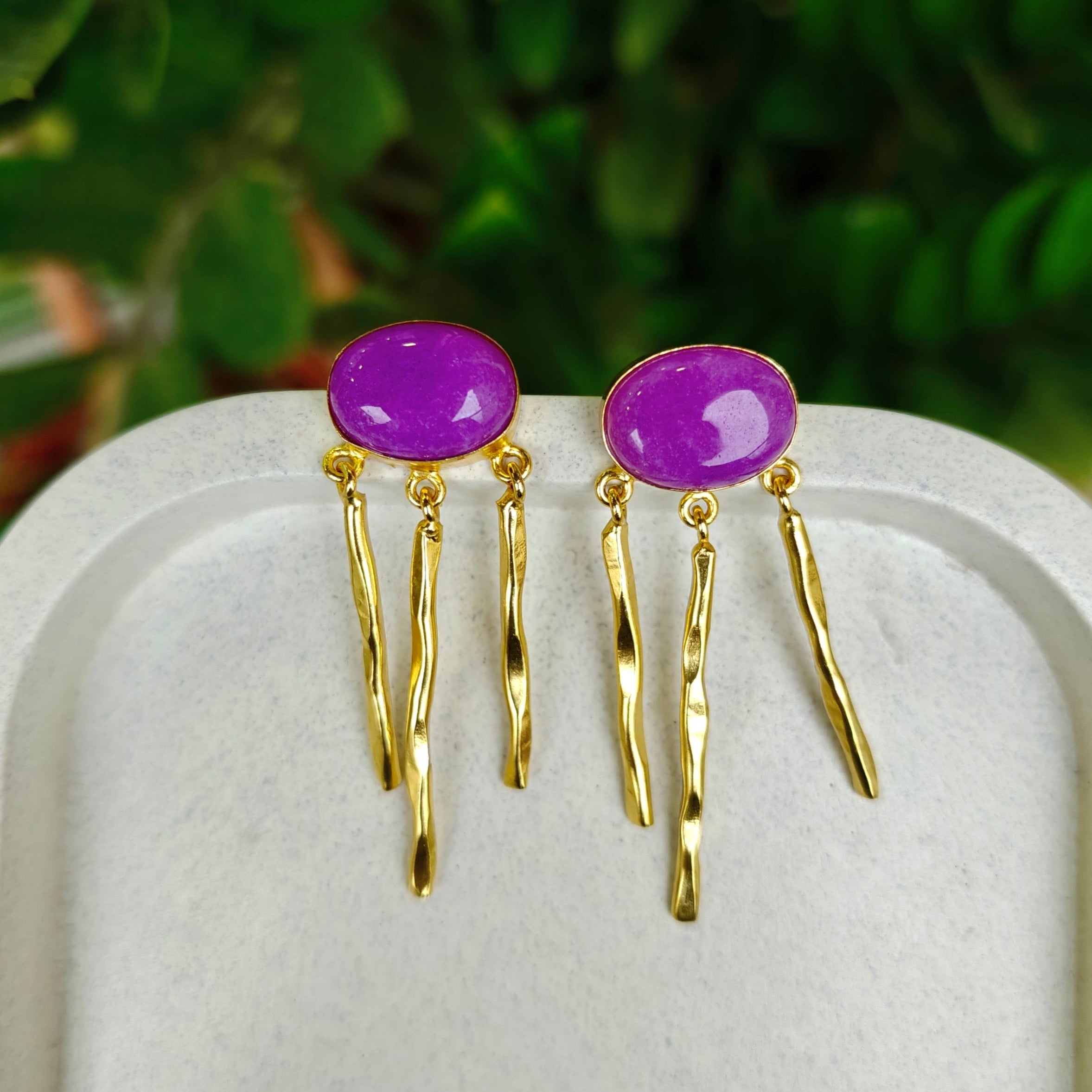 Lavender Pop Raindrop Earrings