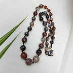 Agate graded beads necklace