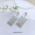 92.5 Sterling Silver Crystal Polki contemporary chandeliers - Silver