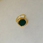 Natural Stone Button finger ring