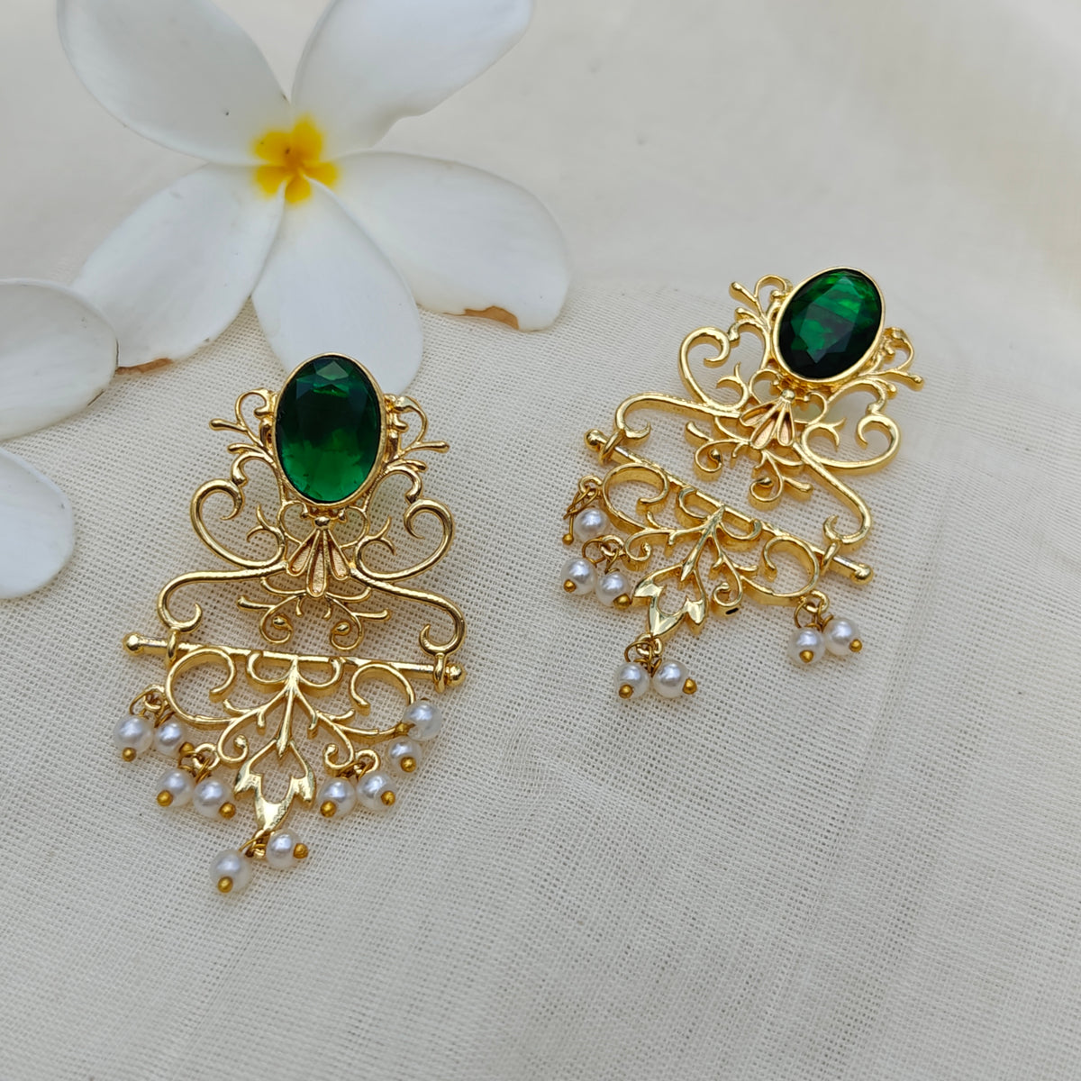 Filigree Golden Chandelier Earrings