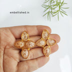 Star studs with frosted glass stones