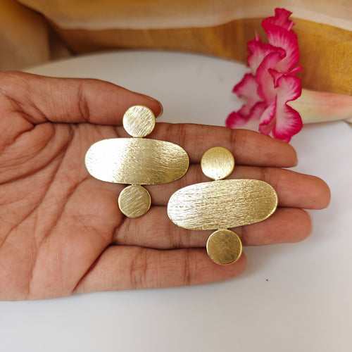 Eclipse Gold Statement Earrings