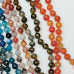 Agate beads short necklace