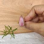 Pink Rhodonite drop finger ring